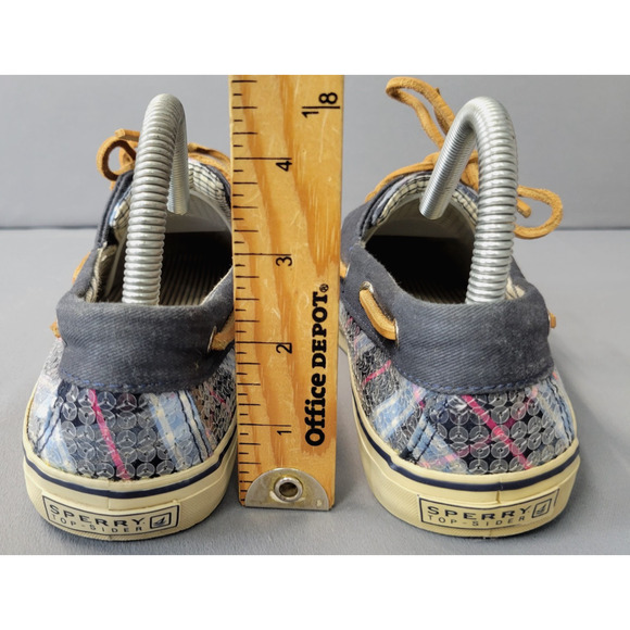 Sperry Top-Sider Shoes Loafers Womens 8M Sequin Blue Pink Plaid Flats #9447806 - Picture 9 of 13